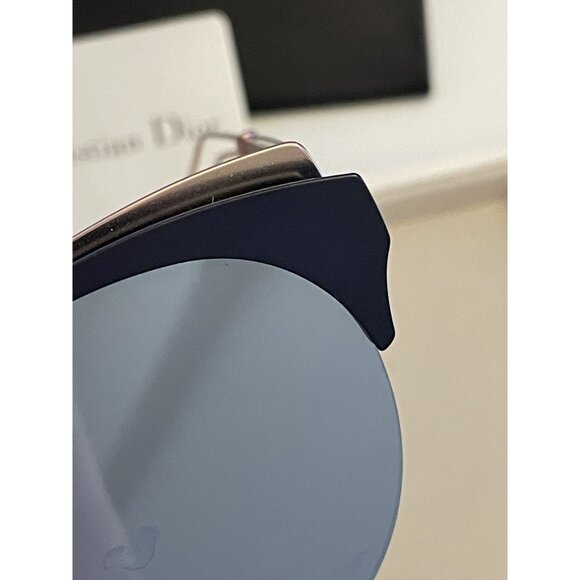 Christian Dior Metal Cat-Eye Sunglasses With Mirror Lenses & Case main image 4